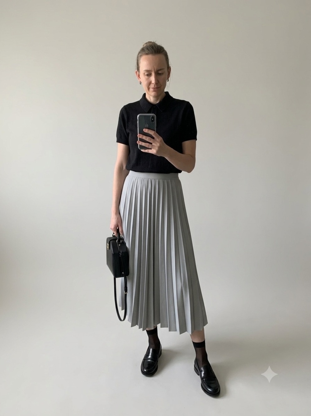 Coach Structured Polo Shirt in Black